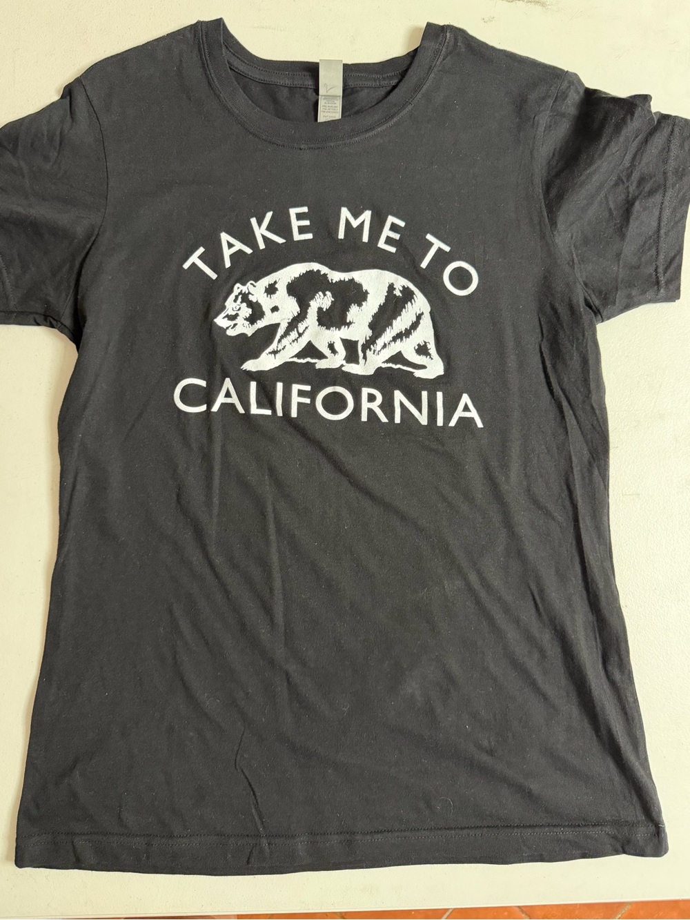 Take Me To California Black Graphic Women’s T-Shirt Size Large